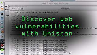 Discover Web Vulnerabilities with Uniscans Terminal or GUIBased Tool Tutorial [upl. by Lamahj]