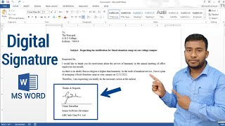 How to Add a Digital Signature in Word  How to Create an Electronic Signature in Word UPDATED [upl. by Iadam]