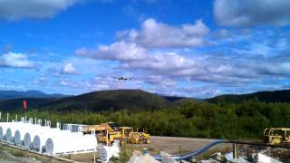 DC6 landing Alaska airstrip [upl. by Anerhs90]