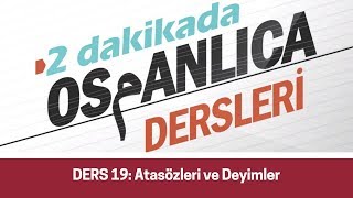 DERS 19 Atasözleri ve Deyimler [upl. by Nunes]