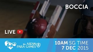 Boccia Session 13 on Day 4  8th ASEAN Para Games 2015 [upl. by Notlil]