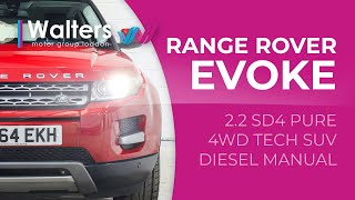 Range Rover Evoque 22 Sd4 Pure Tech SUV Diesel Manual 4WD [upl. by Nylrem]