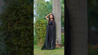 Saree poses with tree 😍 shorts trend poses saree photography sareefashion modelshoot model [upl. by Burleigh247]