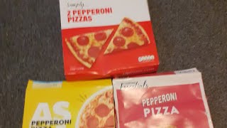 FOOD REVIEW UK 97P PEPPERONI PIZZA 🍕 COMPARISON ASDA ALDI LIDL WHO WINS SIOBHANs LIFE [upl. by Barnabas]