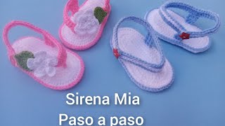 Sandalias Tejidas a crochet para bebe de 0 a 6 meses [upl. by Emearg]