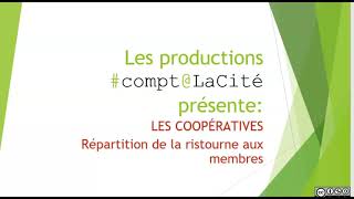 COOP  Répartition de la ristourne aux membres [upl. by Bidget]