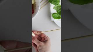 Easy caprese salad skewers shorts easy appetizer [upl. by Iney484]