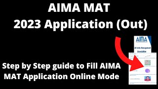 AIMA MAT 2023 May Session Application Started How to Fill AIMA MAT Application Form Online Mode [upl. by Wenda]