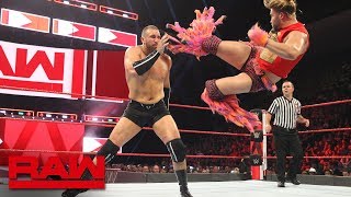 Tyler Breeze vs Mojo Rawley Raw July 23 2018 [upl. by Ahsitneuq]