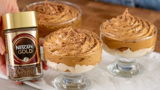 Neues Kaffee Mousse Dessert in 5 Minuten Mit Sahne Es ist so lecker dass ich es jeden Tag mache [upl. by Nahsed]