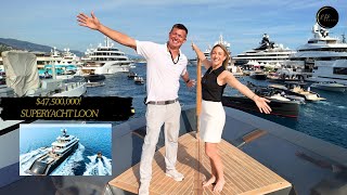 Captains Tour USD47500000 Loon with Paul Clarke at Monaco Yacht Show 2024 [upl. by Nylidnam]