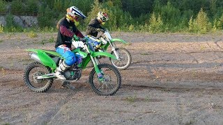 KX250 vs KX450F [upl. by Eimmit]