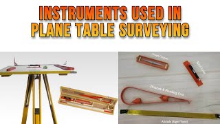 Instruments used in Plane Table Surveying HINDI [upl. by Siesser]