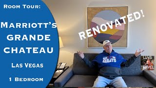 MARRIOTTS GRAND CHATEAU 1 BEDROOM ROOM TOUR  Las Vegas  Close to the Strip  Renovated [upl. by Waldman]