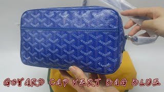 GOYARD CAP VERT CROSSBODY BAG BLUE UNBOXING AND REVEIEW [upl. by Averyl]