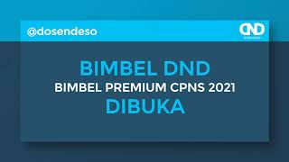 BIMBEL CPNS 2021 BY DOSENDESO DIBUKA [upl. by Gowrie446]