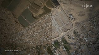 Animated map beforeafter displaced camps in Rafah  AFP [upl. by Admana]