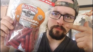 Beef Jerky Review Old Trapper Original Deli Style Beef Sticks [upl. by Nnyllaf]