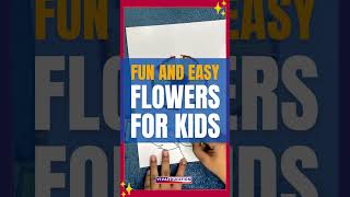 Fun and Easy Flowers for Kids  Matchstick Pasting shorts diy craft 5minutecrafts flowers art [upl. by Nnyladnarb]