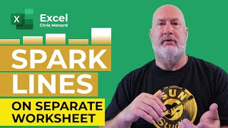 Excel Add Sparklines on a Separate Worksheet [upl. by Anirda]