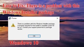 How to Fix There is a problem with this Windows Installer package [upl. by Bernete]