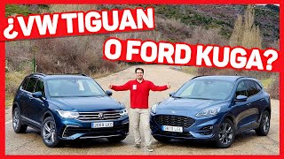 VOLKSWAGEN TIGUAN vs FORD KUGA 2021  ¿CÚAL es mejor SUV  CARA a CARA  COMPARATIVA [upl. by Orelia]