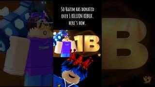 The Worlds Richest Roblox Player Has Donated 1 BILLION Robux 💸🤑 roblox sub plsdonate hazem [upl. by Dnomaid24]