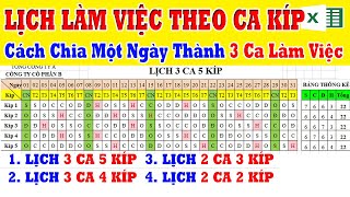 Cách Lập Bảng Lịch Làm Việc Theo Ca Kíp  Cách Chia 3 Ca Làm Việc  Phân Lịch Làm Việc 3 Ca 4 Kíp [upl. by Neruat]