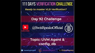 Day92UVM agent amp config db SwitiSpeaksOfficial uvm semiconductor vlsijobs vlsi switispeaks [upl. by Ainalem932]