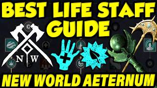 BEST LIFE STAFF GUIDE FOR NEW WORLD AETERNUM How To Healer Class In New World [upl. by Demakis979]