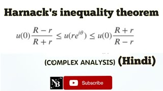 Harnacks Inequality in hindi Complex analysis [upl. by Romelle509]