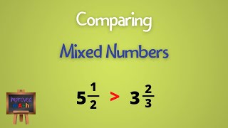 How To Compare Mixed Numbers  Comparing Mixed Fractions  Math Help Videos [upl. by Hanshaw446]