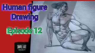 Freehand drawing  Human figure drawing  Episode 12  Simple art [upl. by Urbannal276]