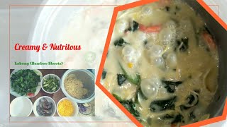 Creamy and Nutritious Labong  Bamboo Shoots with Shrimps and Corn  panlasang pinoy  how to cook [upl. by Enilecram]