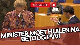 Minister moet huilen na FEL betoog van Leon PVV [upl. by Ailicec]