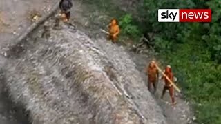 Untouched Amazonian Tribe Caught On Camera [upl. by Seyer]