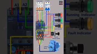 DOL Starter Wiring Diagram  DOL starter control wiring  Thermal relay Electricalgenius [upl. by Fasta629]