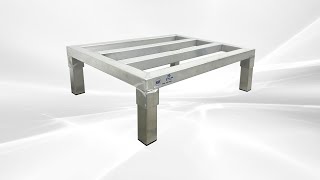 NSF 24 ins Aluminum Dunnage Rack Series 15mm Aluminum Tubing 38mm38mm Knock down ADR 182408 [upl. by Natsuj182]