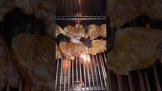 Boneless Chicken Thighs and a Ribeye😋 On the new Monument Grill 🥰 Its whats for dinner 😎 [upl. by Rainwater18]