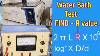 How Water Bath Test  VOLUME RESISTIVITY  V R  I R as per IS10810 Part 43 cable waterbath [upl. by Nancey]