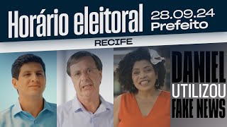 HORÁRIO ELEITORAL RECIFEPE  candidatos à Prefeitura 28092024 [upl. by Gusty]