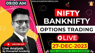 27 December Live Trading  Nifty Banknifty Live Options Trading  Nifty 50 Live nifty50 live [upl. by Hilary]