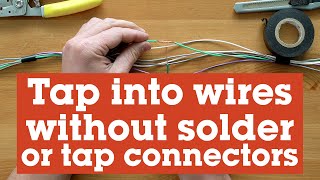 How to tap into a wire without solder or special connectors  Crutchfield [upl. by Ennazor632]