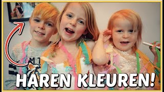 REGENBOOG HAREN VERVEN MET CREPEPAPiER 😱  DiY  Bellinga Vlog 2311 [upl. by Pepper]