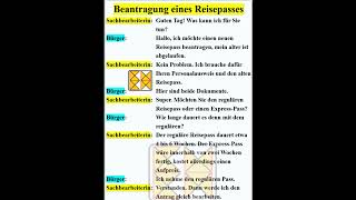 Dialog Beantragung eines Reisepasses [upl. by Bruce]