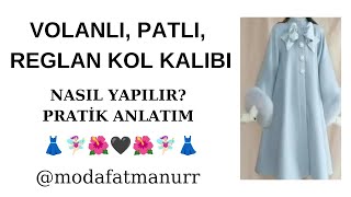 ✨VOLANLI PATLI REGLAN KOL KABAN✨ modafatmanurr reglankol volan patyapımı balonkol sewing [upl. by Hedaza281]