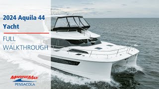 The Ultimate Boating Experience Aboard the 2024 Aquila 44  MarineMax Pensacola [upl. by Sinnej852]