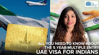 What is UAE’s 5 Year Multiple Entry Golden Visa for Indians dubai travelvisa [upl. by Kentigera880]