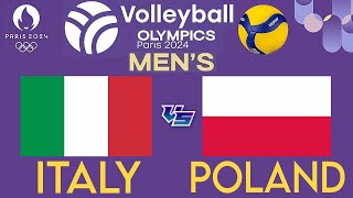 OLYMPIC MENS VOLLEYBALL LIVE │ ITALY vs POLAND Livescore [upl. by Woodhouse]