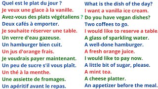 50 phrases danglais pour commander dans un restaurant américain ANGLAIS PLUS [upl. by Allrud917]